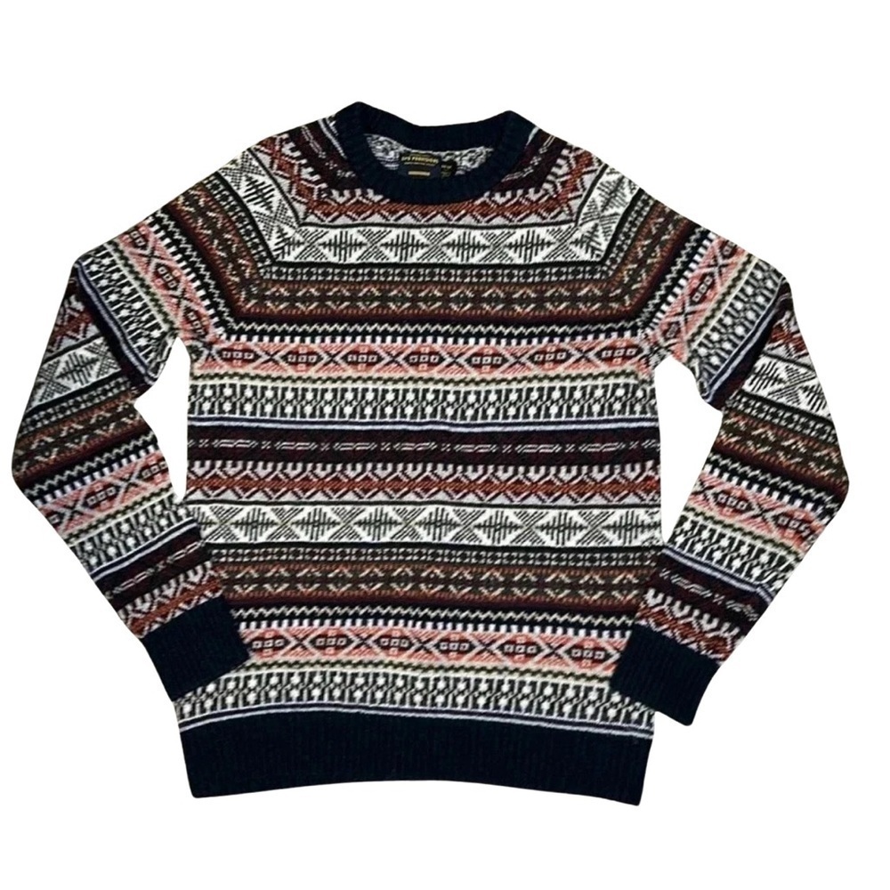 CPO Provisions Whimsigoth Soft Academia‎ Fair Isle Acrylic Lambswool Sweater SzM